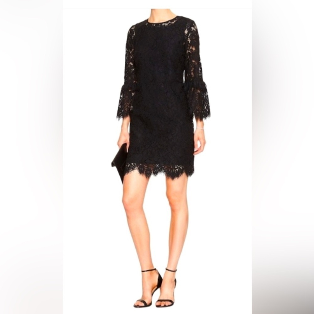 NWT Banana Republic
Black Lace Dress With 3/4 Bell Sleeves Size 10 - Picture 3 of 5